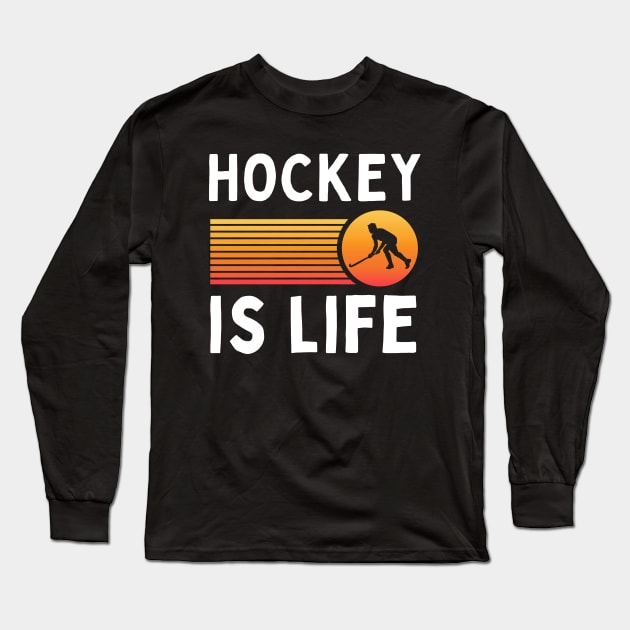 Field Hockey Long Sleeve T-Shirt by footballomatic